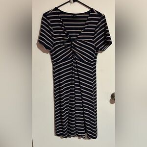 Torrid Navy & Beige Stripe Dress
